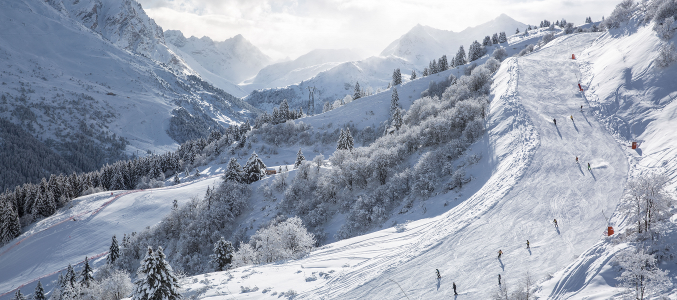 Domaine skiable de Méribel, pour la pratique du ski alpin avec vue montagne
